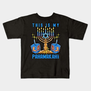 This is my Pajamakah Shirt Funny Jewish Pun Hanukah Kids T-Shirt